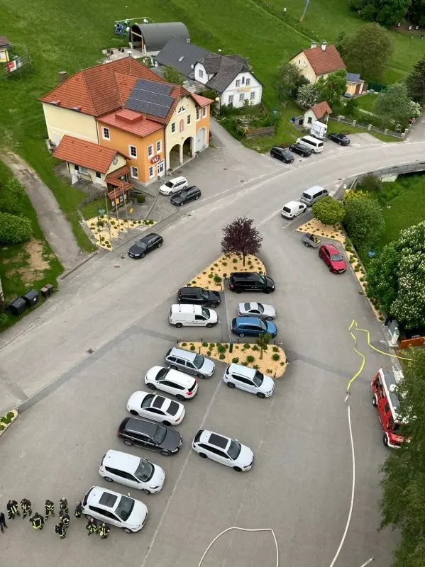 Übung mit der Drehleiter Wultschau