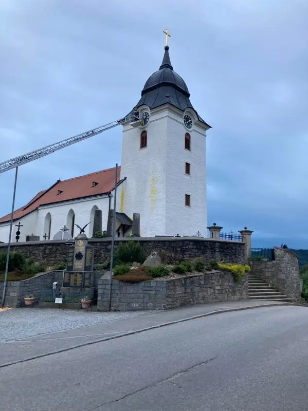 Übung mit der Drehleiter Wultschau