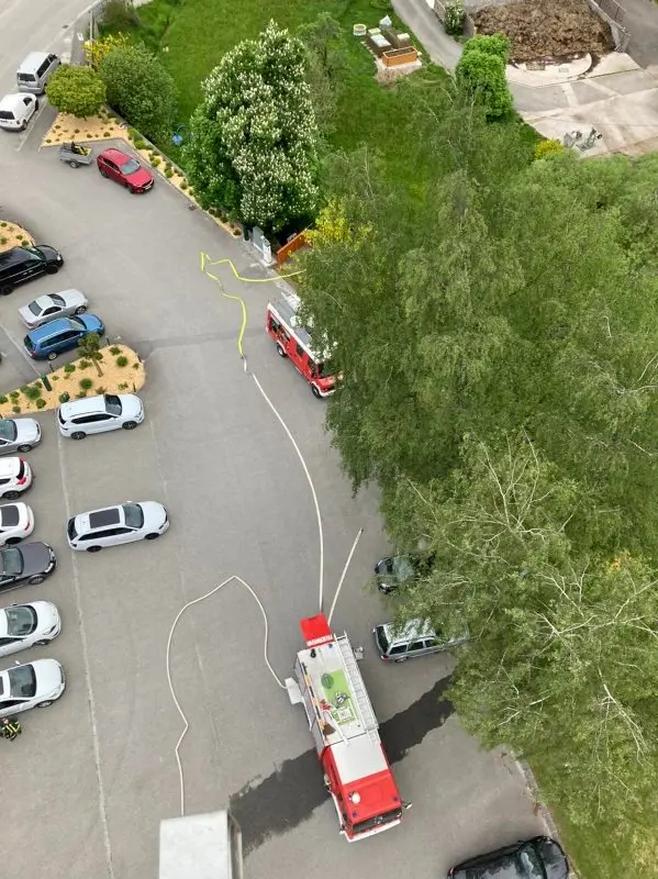 Übung mit der Drehleiter Wultschau