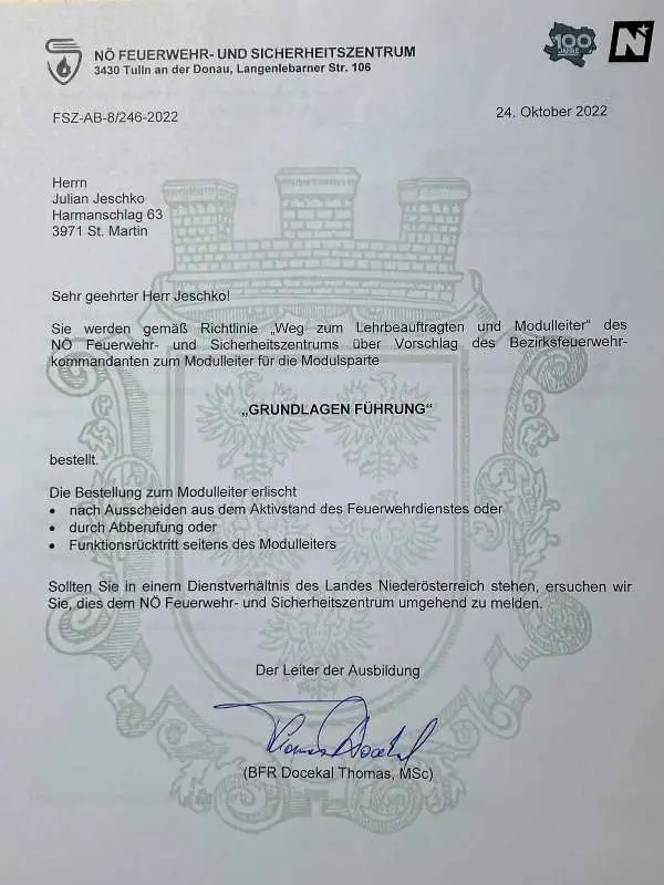 Kommandanten-Dienstbesprechung des AFKDO Weitra