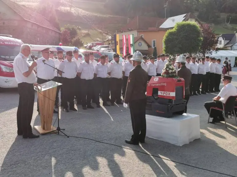 Feuerwehrfest 2023 mit Segnung der neuen Tragkraftspritze Fox 4