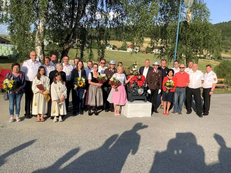 Feuerwehrfest 2023 mit Segnung der neuen Tragkraftspritze Fox 4