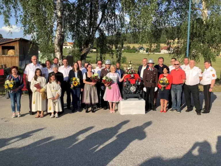 Feuerwehrfest 2023 mit Segnung der neuen Tragkraftspritze Fox 4