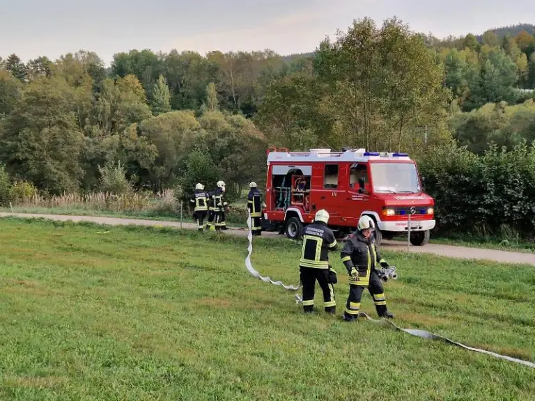 Maschinistenschulung und Waldbrandübung