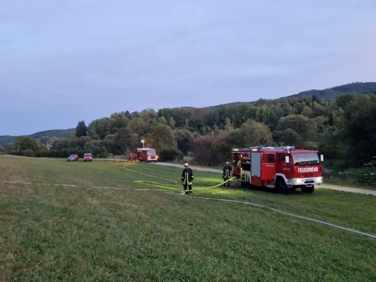 Maschinistenschulung und Waldbrandübung