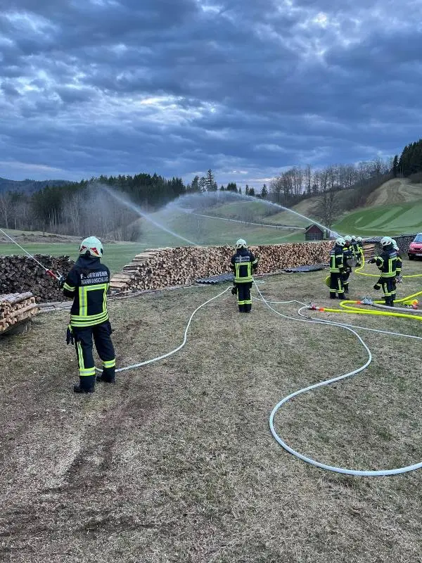 Branddienstübung Flurbrandbekämpfung
