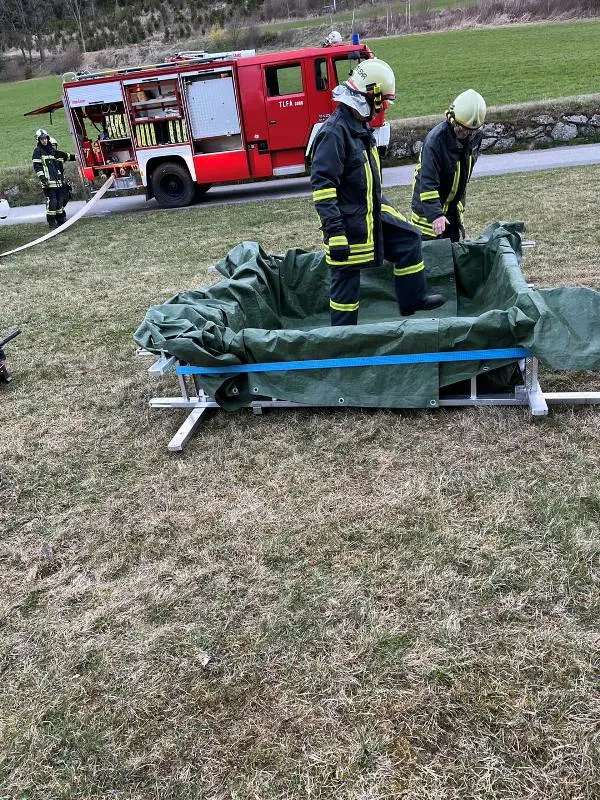 Branddienstübung Flurbrandbekämpfung
